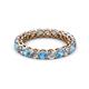 2 - Tiffany 3.00 mm Blue Topaz and Diamond Eternity Band 