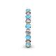 5 - Tiffany 3.00 mm Blue Topaz and Diamond Eternity Band 