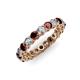 3 - Tiffany 3.00 mm Red Garnet and Diamond Eternity Band 