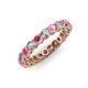 3 - Tiffany 3.00 mm Rhodolite Garnet and Diamond Eternity Band 