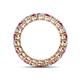 4 - Tiffany 3.00 mm Rhodolite Garnet and Diamond Eternity Band 