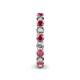 5 - Tiffany 3.00 mm Rhodolite Garnet and Diamond Eternity Band 