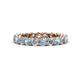 1 - Tiffany 3.00 mm Aquamarine and Diamond Eternity Band 