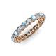 3 - Tiffany 3.00 mm Aquamarine and Diamond Eternity Band 