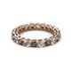 2 - Tiffany 3.00 mm Smoky Quartz and Diamond Eternity Band 