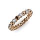 3 - Tiffany 3.00 mm Smoky Quartz and Diamond Eternity Band 