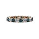 1 - Tiffany 3.00 mm London Blue Topaz and Diamond Eternity Band 