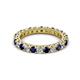 2 - Ellen 2.70 mm Blue Sapphire and Diamond Eternity Band 