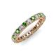 3 - Ellen 2.70 mm Green Garnet and Diamond Eternity Band 