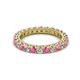 2 - Ellen 2.70 mm Pink Tourmaline and Diamond Eternity Band 