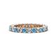 1 - Ellen 2.70 mm Blue Topaz and Diamond Eternity Band 