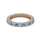 2 - Ellen 2.70 mm Blue Topaz and Diamond Eternity Band 