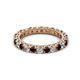 2 - Ellen 2.70 mm Red Garnet and Diamond Eternity Band 