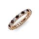 3 - Ellen 2.70 mm Red Garnet and Diamond Eternity Band 