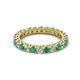 2 - Ellen 2.70 mm Emerald and Diamond Eternity Band 