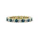1 - Ellen 2.70 mm Blue and White Diamond Eternity Band 
