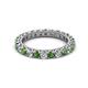 2 - Ellen 2.70 mm Green Garnet and Diamond Eternity Band 