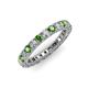 3 - Ellen 2.70 mm Green Garnet and Diamond Eternity Band 