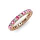 3 - Ellen 2.70 mm Pink Tourmaline and Diamond Eternity Band 