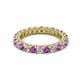 2 - Ellen 2.70 mm Amethyst and Diamond Eternity Band 