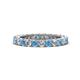 1 - Ellen 2.70 mm Blue Topaz and Diamond Eternity Band 