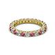 2 - Ellen 2.70 mm Rhodolite Garnet and Diamond Eternity Band 