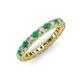 3 - Ellen 2.70 mm Emerald and Diamond Eternity Band 