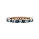 1 - Ellen 2.70 mm Blue and White Diamond Eternity Band 