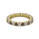 2 - Ellen 2.70 mm Smoky Quartz and Diamond Eternity Band 