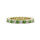 1 - Ellen 2.70 mm Green Garnet and Diamond Eternity Band 