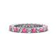 1 - Ellen 2.70 mm Pink Tourmaline and Diamond Eternity Band 