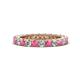 1 - Ellen 2.70 mm Pink Tourmaline and Diamond Eternity Band 