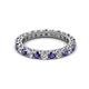 2 - Ellen 2.70 mm Iolite and Diamond Eternity Band 