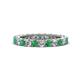 1 - Ellen 2.70 mm Emerald and Diamond Eternity Band 