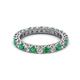 2 - Ellen 2.70 mm Emerald and Diamond Eternity Band 