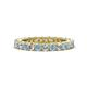 1 - Ellen 2.70 mm Aquamarine and Diamond Eternity Band 