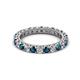 2 - Ellen 2.70 mm Blue and White Diamond Eternity Band 