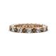 1 - Ellen 2.70 mm Smoky Quartz and Diamond Eternity Band 