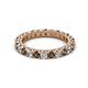 2 - Ellen 2.70 mm Smoky Quartz and Diamond Eternity Band 