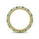 4 - Ellen 2.70 mm Emerald and Diamond Eternity Band 