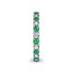 5 - Ellen 2.70 mm Emerald and Diamond Eternity Band 