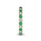 5 - Ellen 2.70 mm Emerald and Diamond Eternity Band 