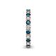 5 - Ellen 2.70 mm Blue and White Diamond Eternity Band 