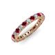 3 - Ellen 2.70 mm Ruby and Diamond Eternity Band 