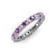 3 - Ellen 2.70 mm Amethyst and Diamond Eternity Band 