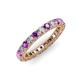 3 - Ellen 2.70 mm Amethyst and Diamond Eternity Band 