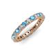 3 - Ellen 2.70 mm Blue Topaz and Diamond Eternity Band 