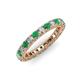 3 - Ellen 2.70 mm Emerald and Diamond Eternity Band 