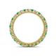 4 - Ellen 2.40 mm Emerald and Diamond Eternity Band 