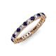 3 - Ellen 2.40 mm Blue Sapphire and Diamond Eternity Band 